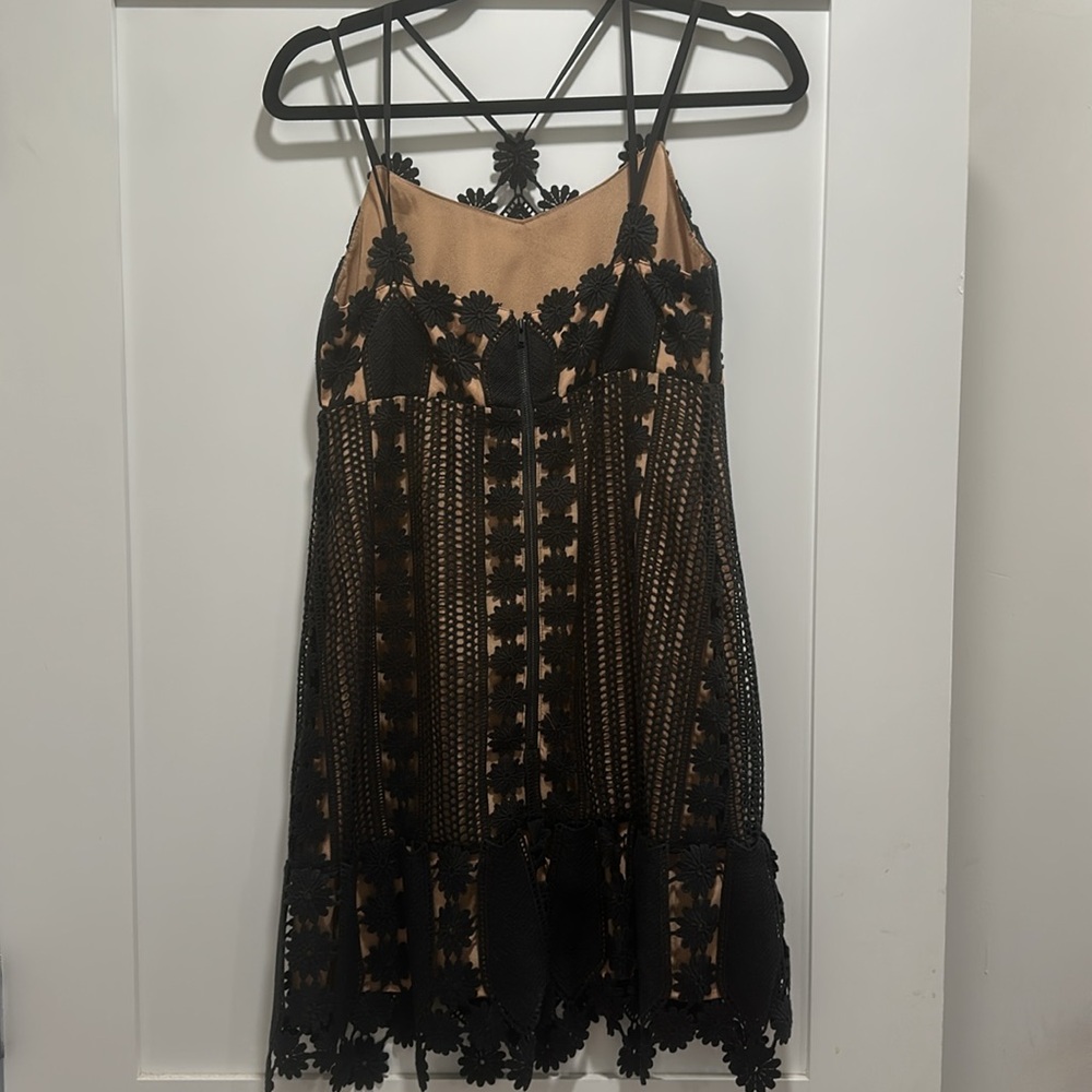 Self Portrait black and nude crochet dress - Picture 4 of 6